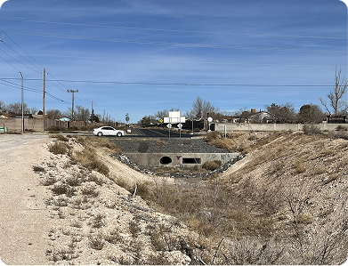 Beginning of Project in Rio Rancho looking North at developed Rainbow Boulevard