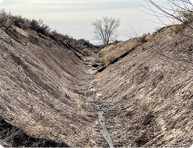 Existing drainage channel along Rainbow alignment